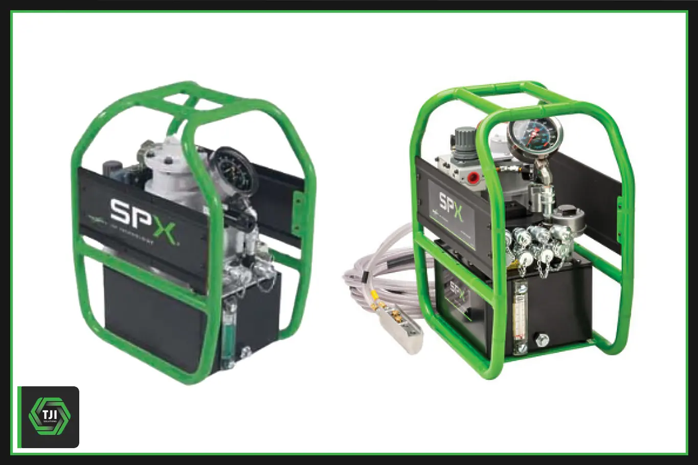 Two SPX hydraulic air torque pumps displayed side by side.